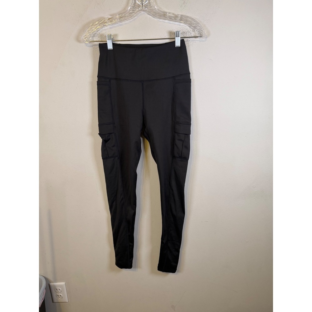Leg3nd Discovery Womens Cargo Leggings High Waisted Pockets Black Size S